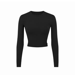 SKIMS BRAND NEW NEVER WORN: Black Long Sleeve Crop Top